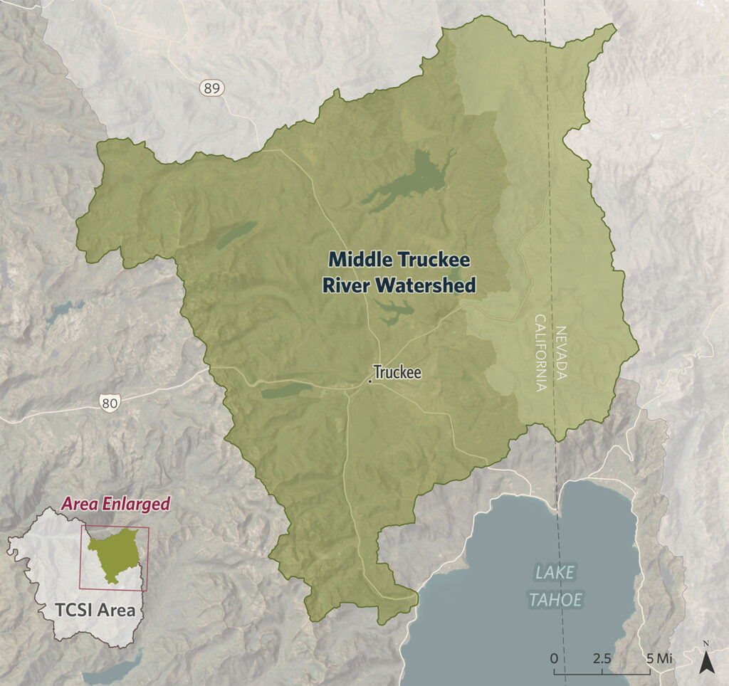 Middle Truckee River Watershed map